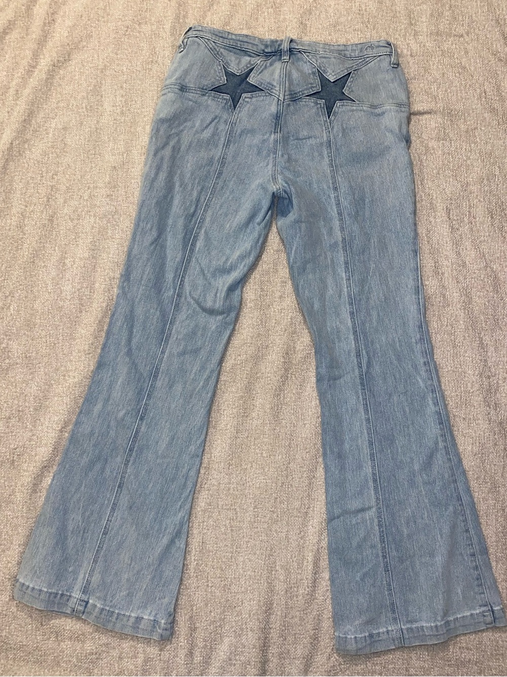 PTCL Star Back Pocket Light Wash Flare Jeans Size 30 Festival